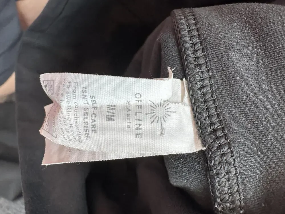 OFFLINE By Aerie Jogger Pants Womens Medium Gray High Rise Cinch Ankle Lounge